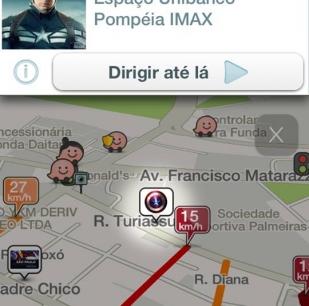 Capit&atilde;o Am&eacute;rica invade o aplicativo Waze 