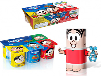 Embalagem vira boneco da Turma da M&ocirc;nica