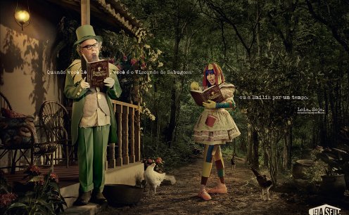 Em incentivo &agrave; leitura, campanha transforma famosos em personagens da literatura