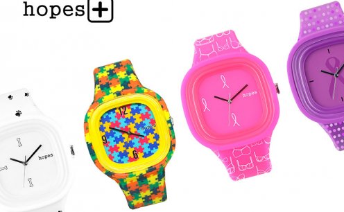 Voc&ecirc; pode ajudar uma causa social adquirindo um rel&oacute;gio Hopes+! 