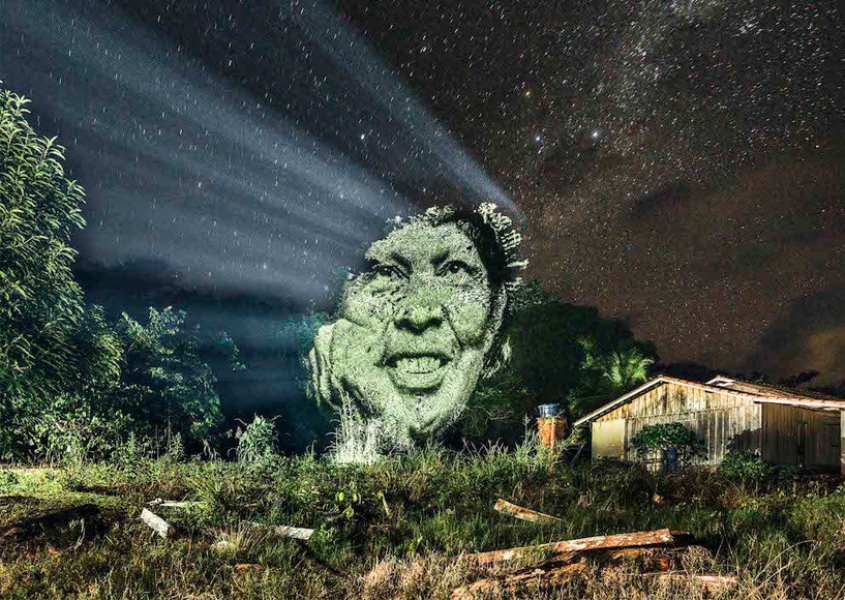 Proje&ccedil;&atilde;o de imagens na floresta amaz&ocirc;nica: obra de Philippe Echaroux