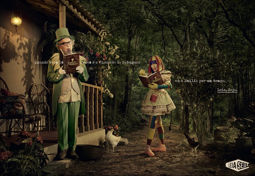 Em incentivo &agrave; leitura, campanha transforma famosos em personagens da literatura