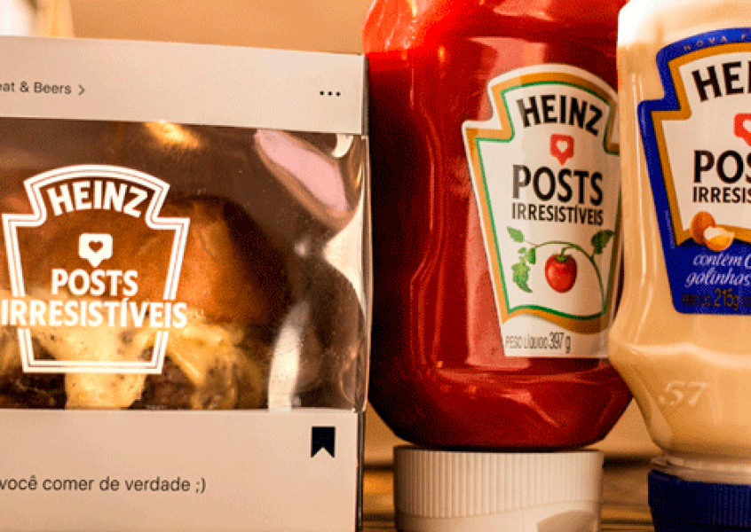 Posts comest&iacute;veis no Instagram: Heinz inova em sua nova campanha para usu&aacute;rios da rede social.