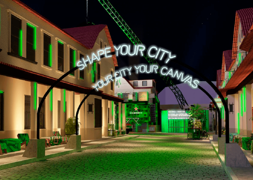 Projeto de ver&atilde;o na Vila dos Ingleses! Heineken transforma o lugar para receber o p&uacute;blico. 