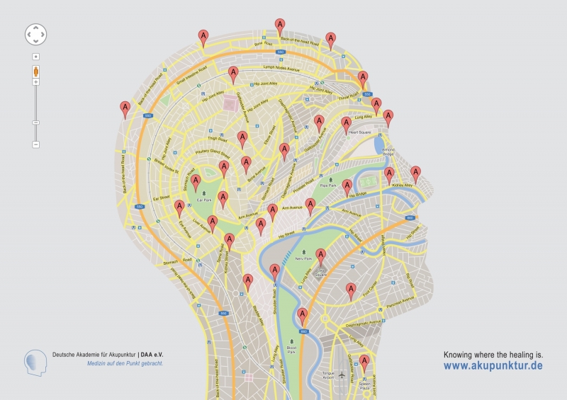 Corpo humano na vers&atilde;o Google Maps