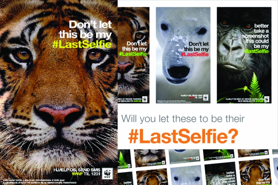 Selfies da WWF alertam para a extin&ccedil;&atilde;o de animais