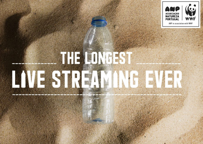 ONG transmitir&aacute; por quatro s&eacute;culos e meio a decomposi&ccedil;&atilde;o de uma garrafa pl&aacute;stica 