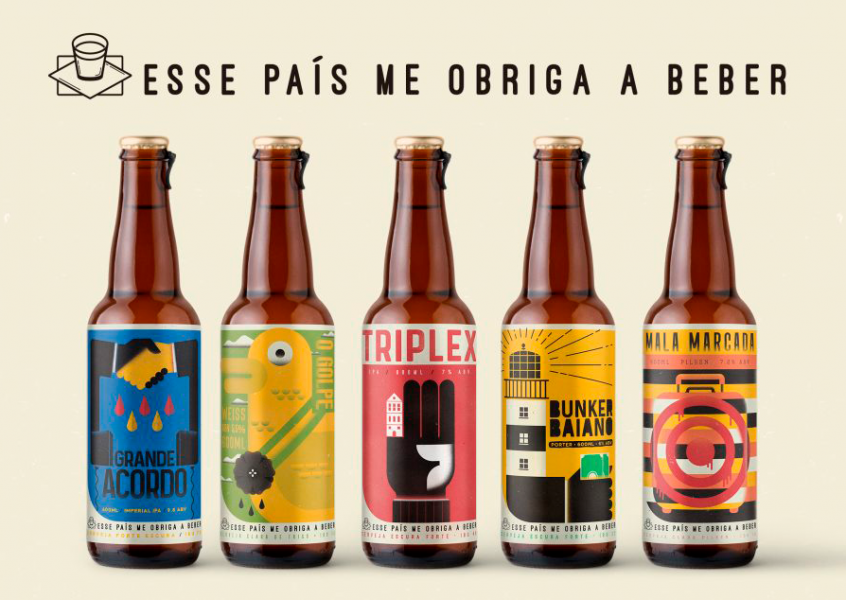 R&oacute;tulos de cerveja com clima das elei&ccedil;&otilde;es 2018! 