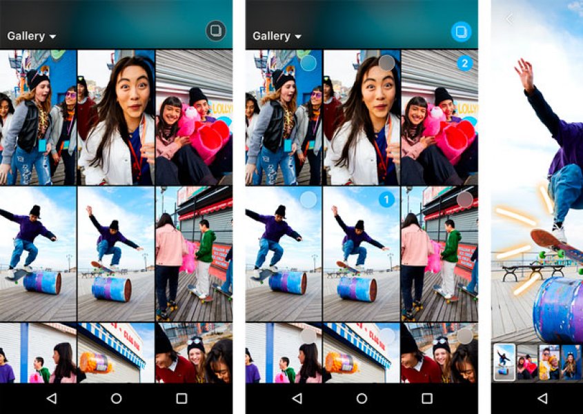 Stories com v&aacute;rias fotos de uma &uacute;nica vez! 
