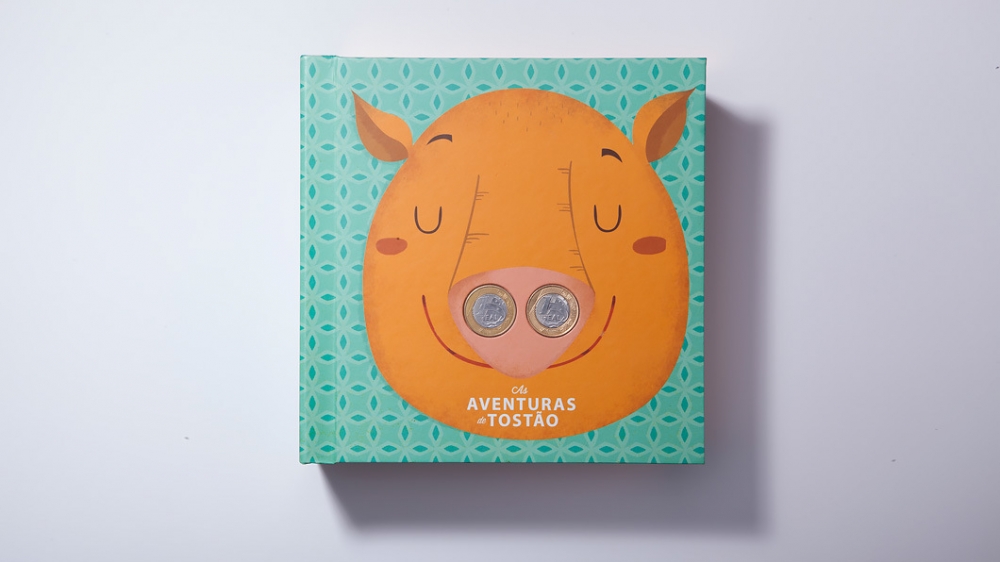 Livro cofrinho do Ita&uacute; 